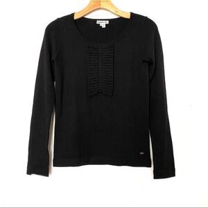 Lacoste Black Wool Blend Sweater 34 S Embellished